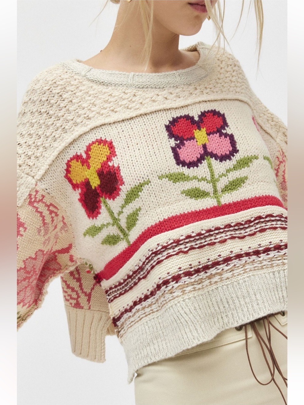 Urban Outfitters Rosemary Crafty Knit Pullover Sweater - Picture 4 of 8